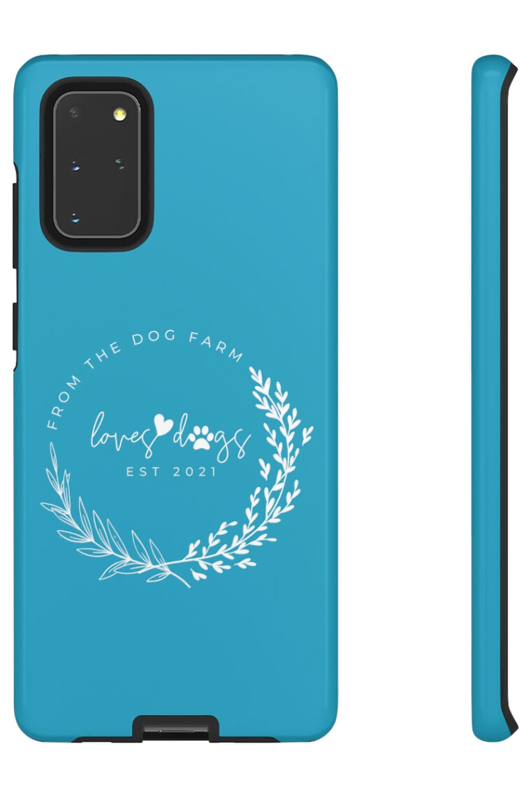 From The Dog Farm (turquoise, white logo) Tough Phone Cases - Image 53