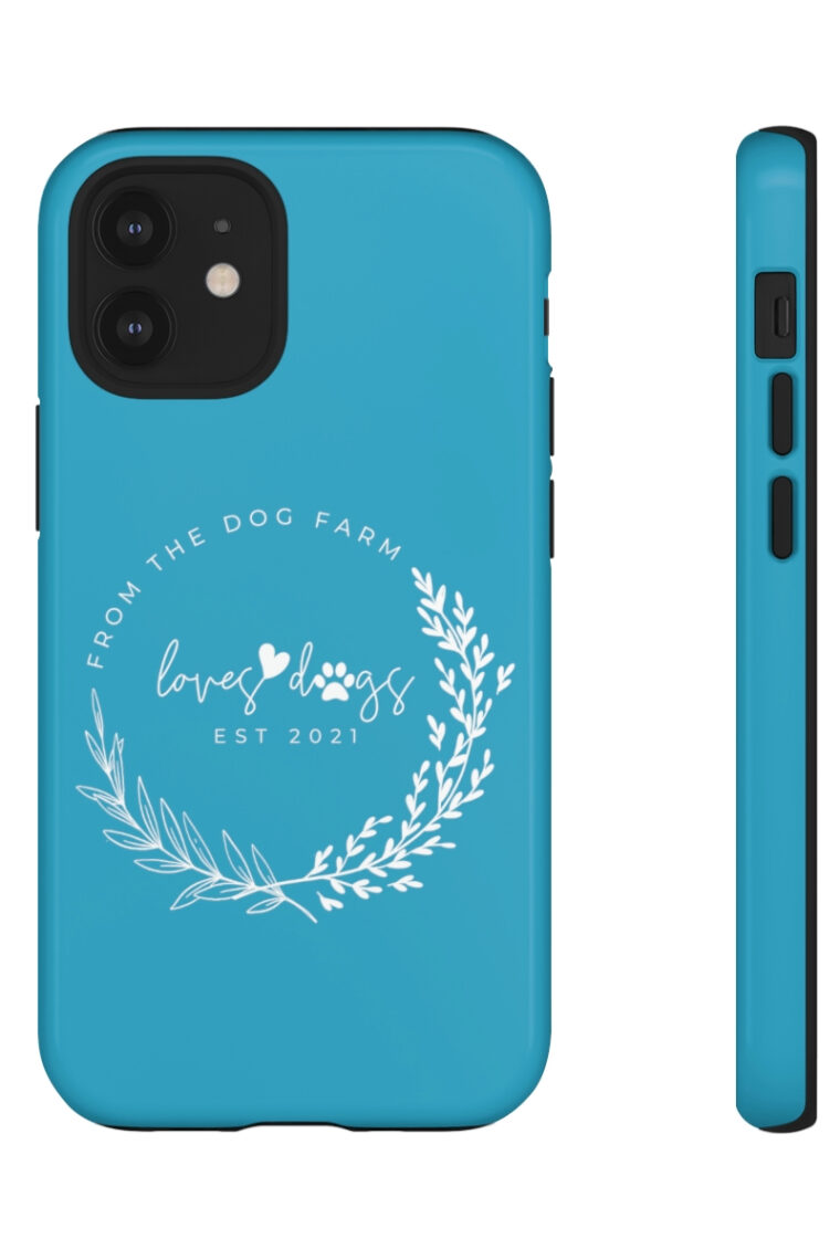 From The Dog Farm (turquoise, white logo) Tough Phone Cases - Image 23