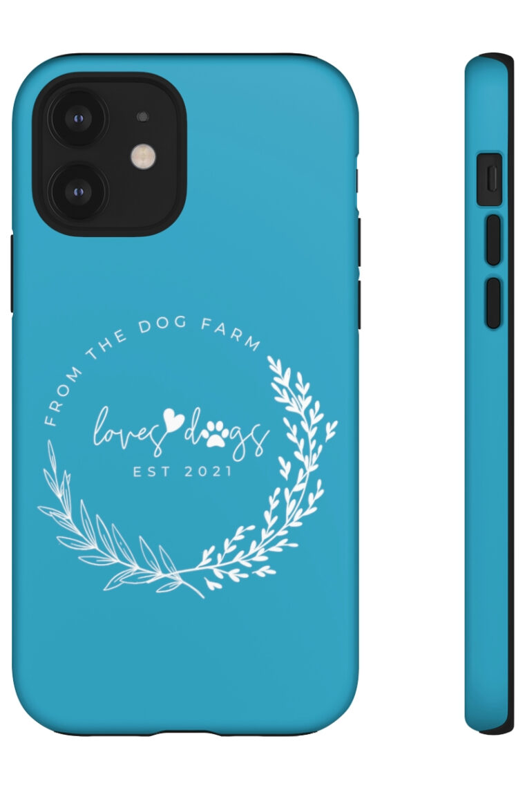 From The Dog Farm (turquoise, white logo) Tough Phone Cases - Image 22