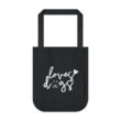 Loves Dogs (white logo) Organic Canvas Tote Bag - Image 6