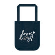 Loves Dogs (white logo) Organic Canvas Tote Bag - Image 2