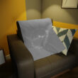 From The Dog Farm (gray, white reversed) Plush Fleece Blanket - Image 5