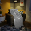 Waggy Tails Save Lives (gray, white reversed) Plush Fleece Blanket - Image 15