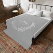 From The Dog Farm (gray, white reversed) Plush Fleece Blanket - Image 14