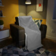 From The Dog Farm (gray, white reversed) Plush Fleece Blanket - Image 15