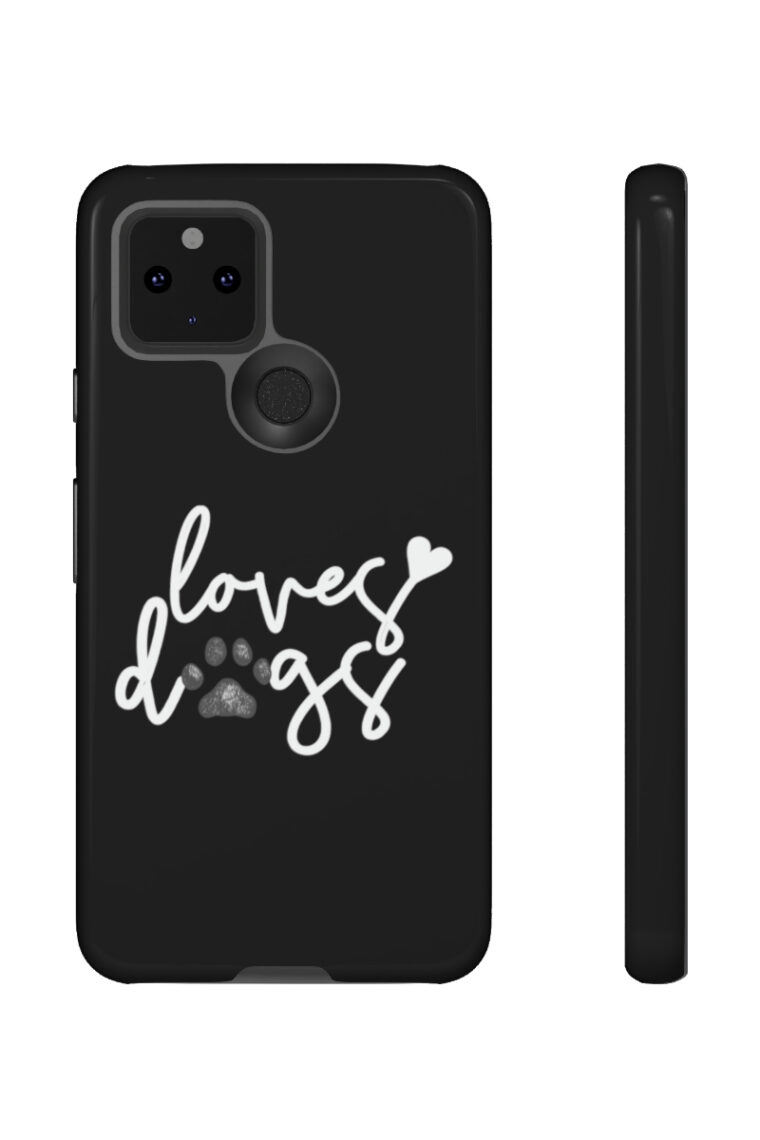 Loves Dogs (black, white logo) Tough Phone Cases - Image 65