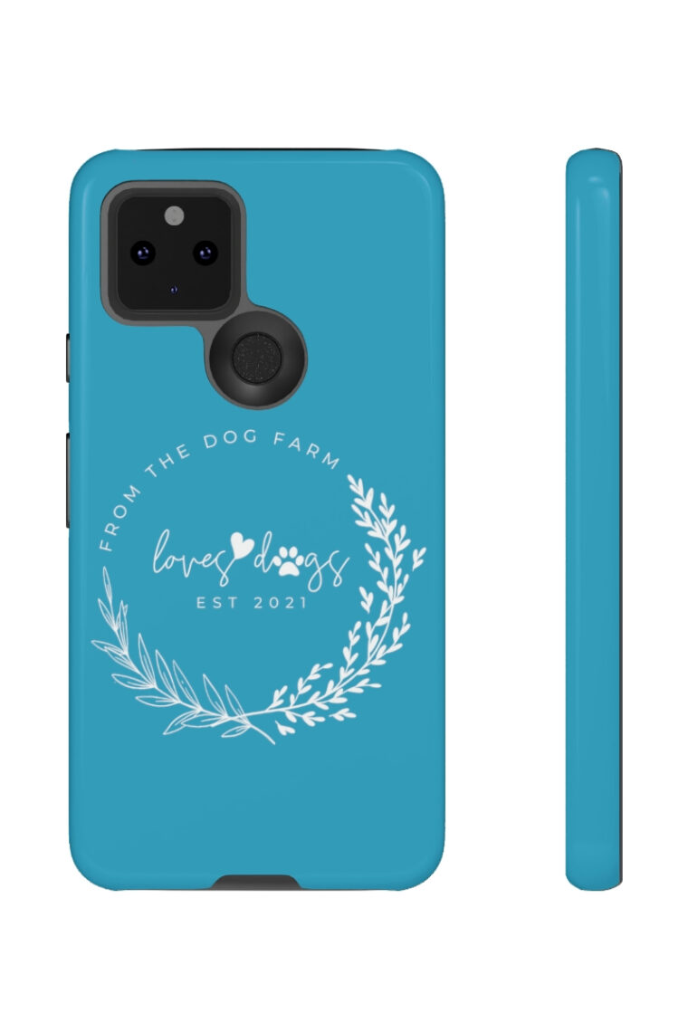 From The Dog Farm (turquoise, white logo) Tough Phone Cases - Image 65