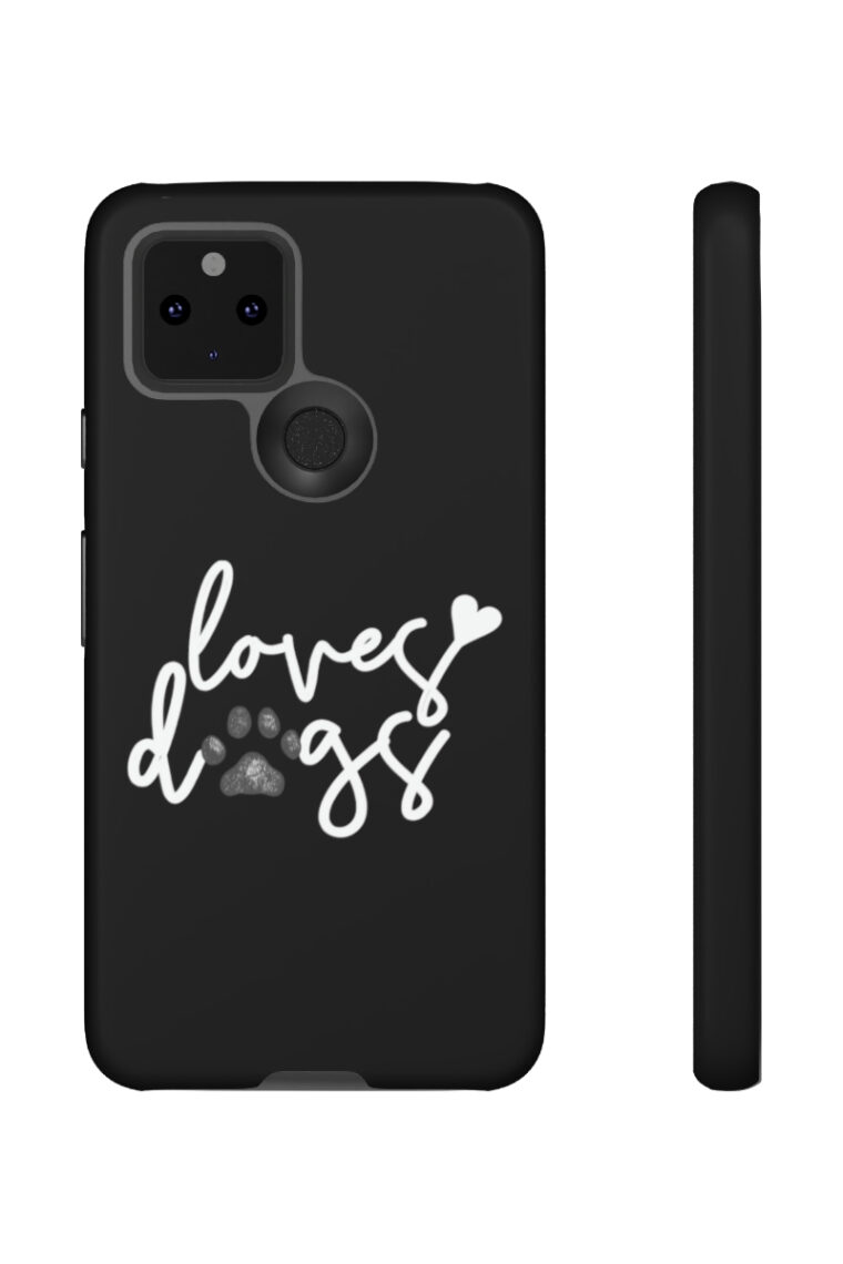 Loves Dogs (black, white logo) Tough Phone Cases - Image 67