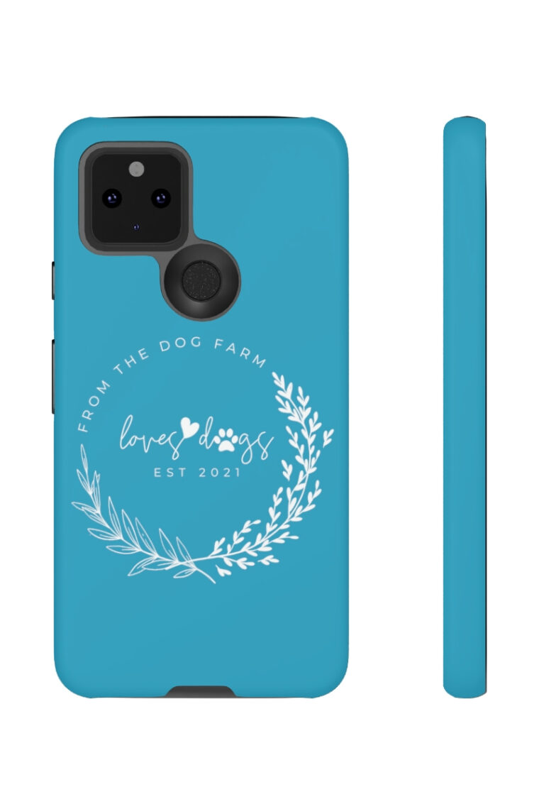 From The Dog Farm (turquoise, white logo) Tough Phone Cases - Image 67