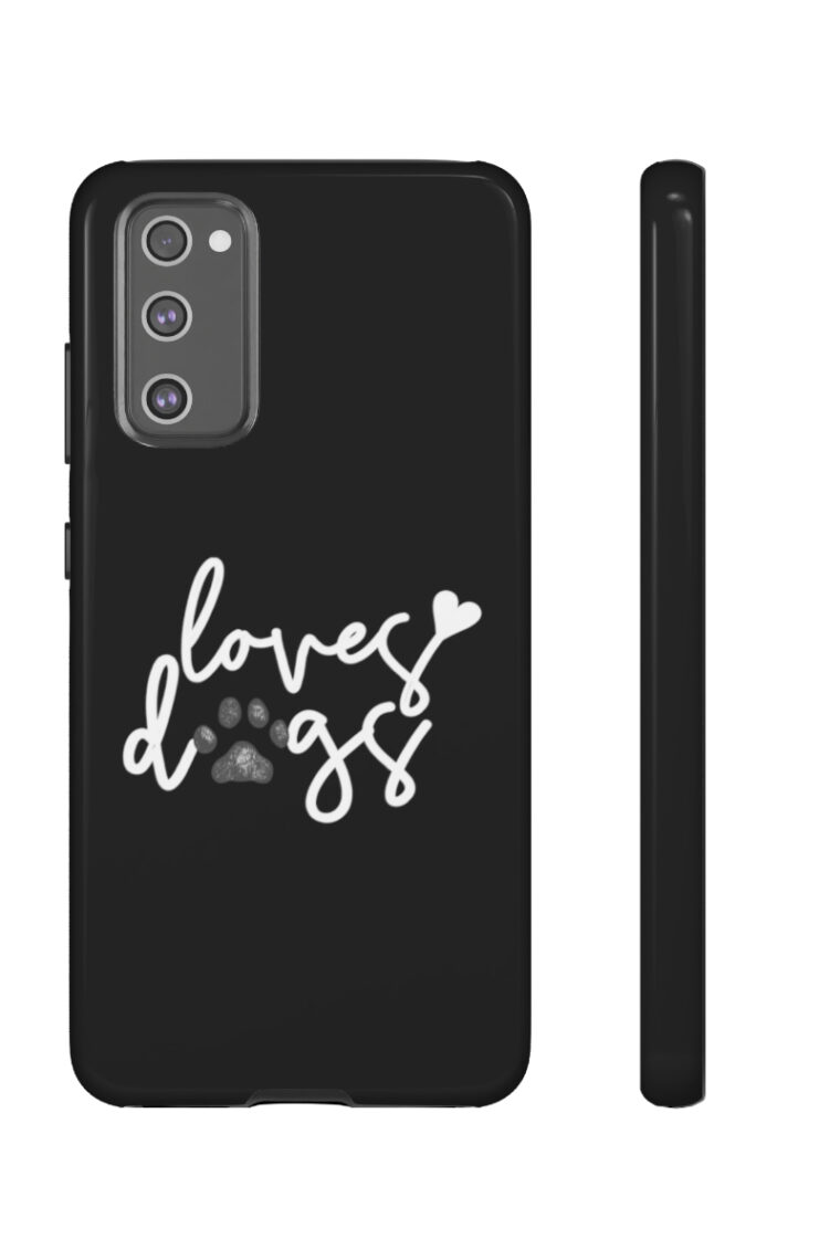 Loves Dogs (black, white logo) Tough Phone Cases - Image 69