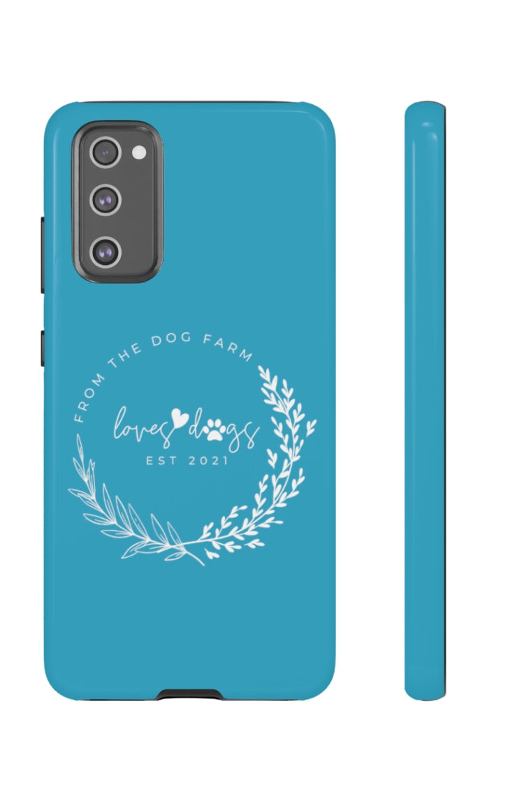 From The Dog Farm (turquoise, white logo) Tough Phone Cases - Image 69