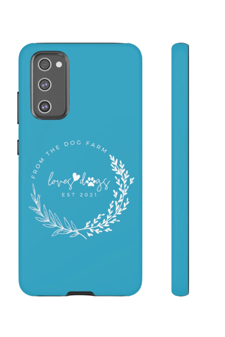 From The Dog Farm (turquoise, white logo) Tough Phone Cases - Image 71