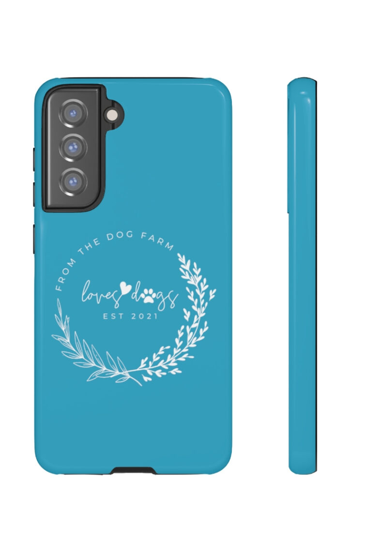 From The Dog Farm (turquoise, white logo) Tough Phone Cases - Image 73