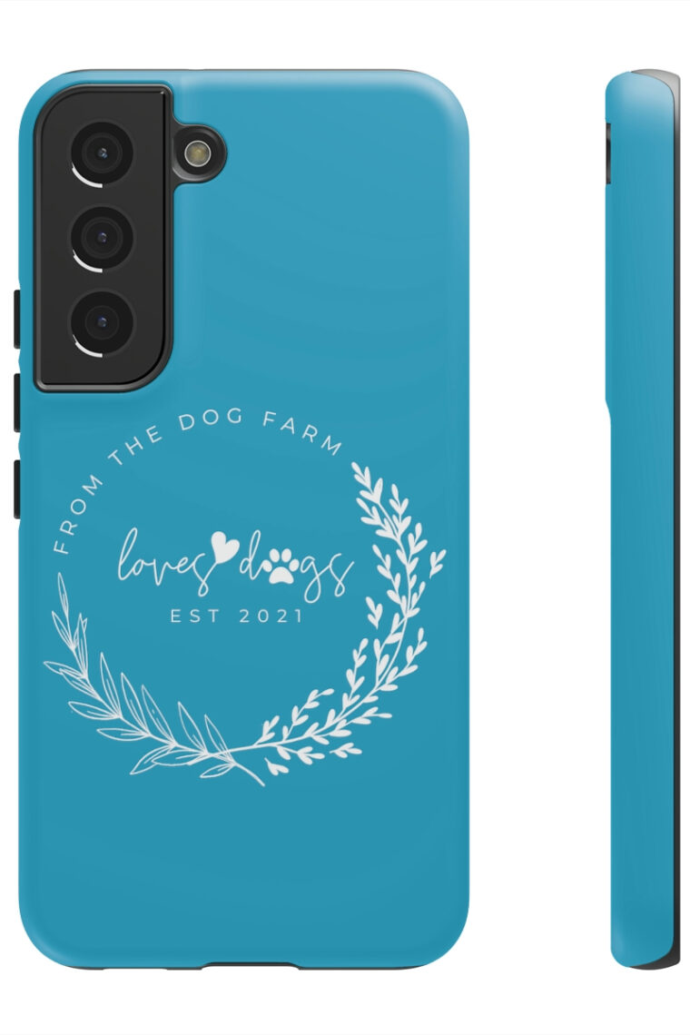 From The Dog Farm (turquoise, white logo) Tough Phone Cases - Image 51