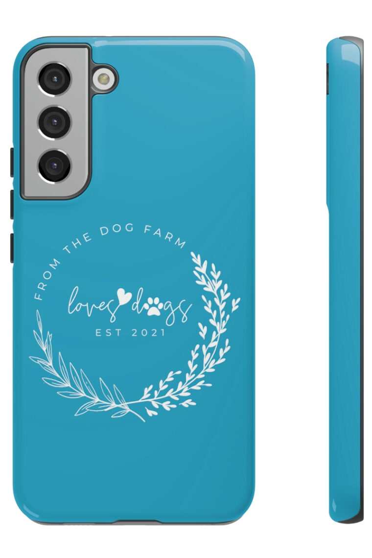 From The Dog Farm (turquoise, white logo) Tough Phone Cases - Image 57