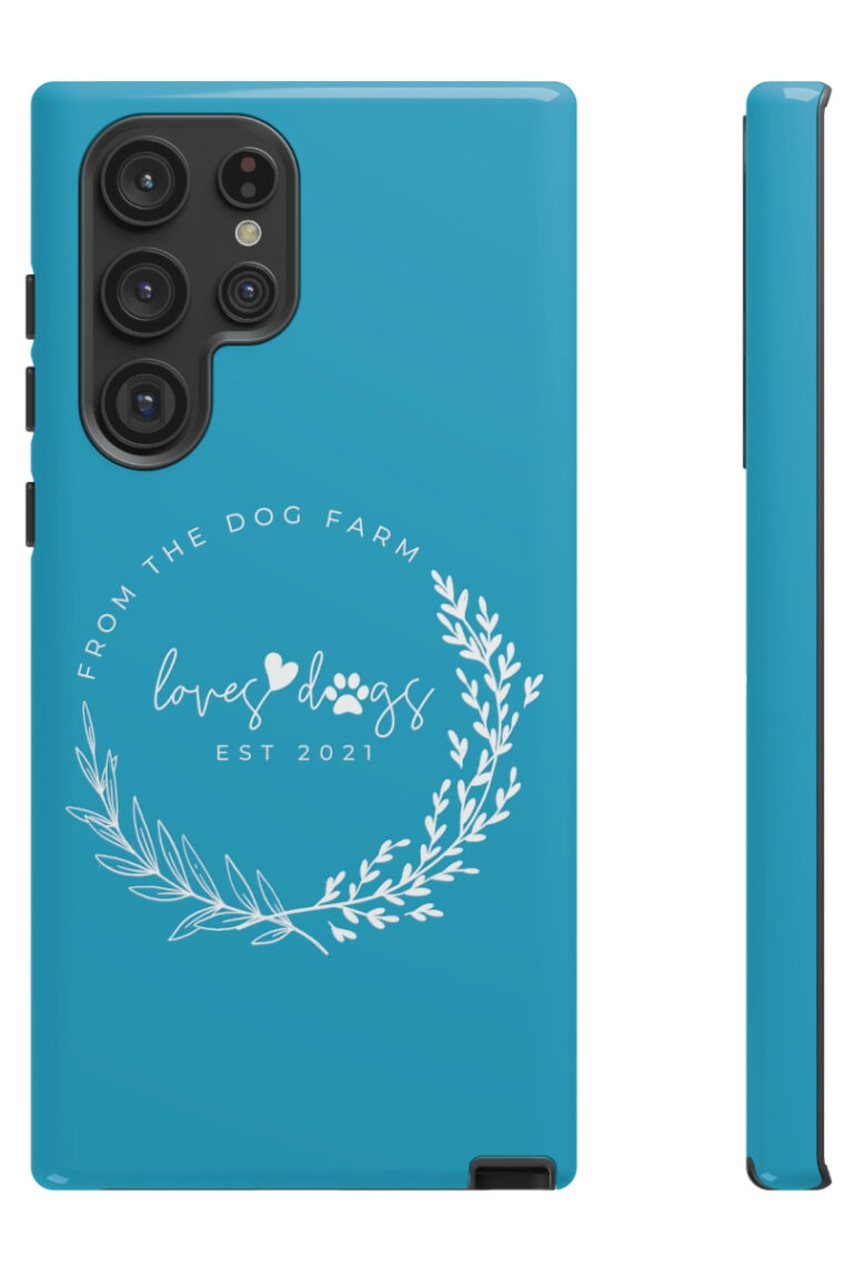 From The Dog Farm (turquoise, white logo) Tough Phone Cases - Image 61