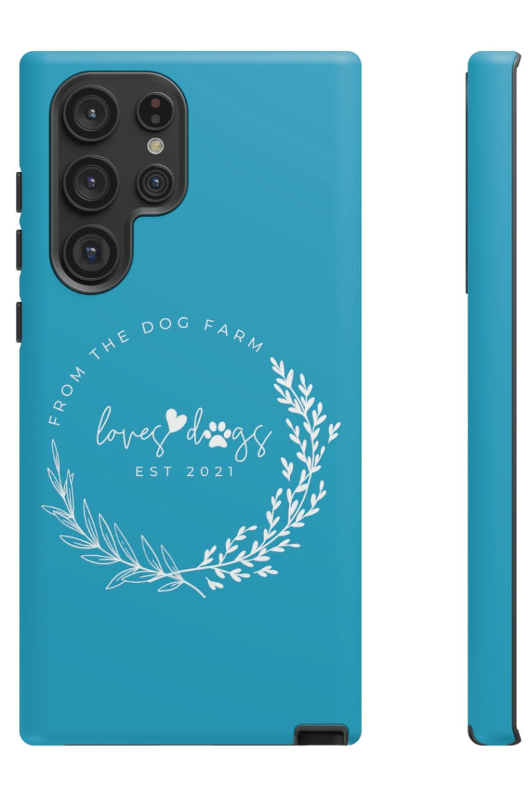 From The Dog Farm (turquoise, white logo) Tough Phone Cases - Image 63