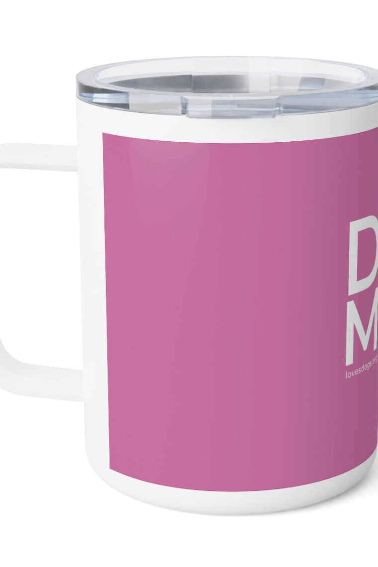 Dog Mom (white logo) Insulated Coffee Mug, 10oz - Image 3