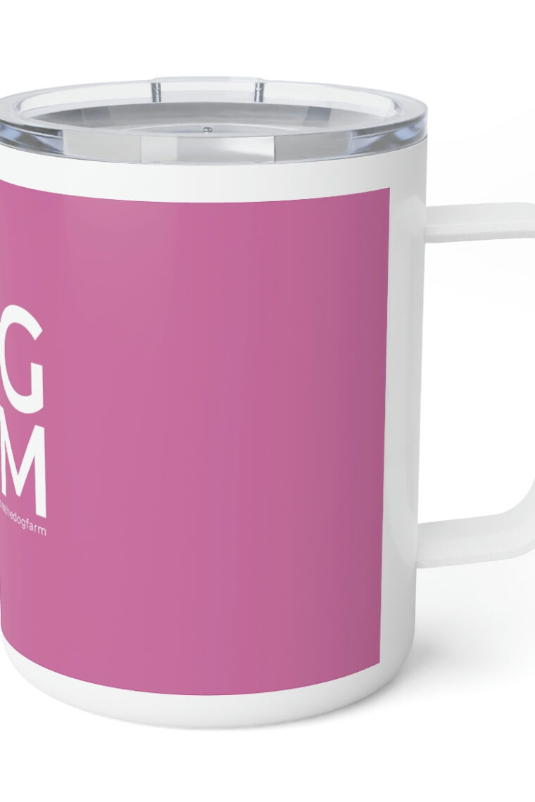 Dog Mom (white logo) Insulated Coffee Mug, 10oz - Image 4