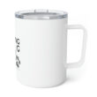 It's Nothing A Dog Can't Fix (black writing) Insulated Coffee Mug, 10oz - Image 4