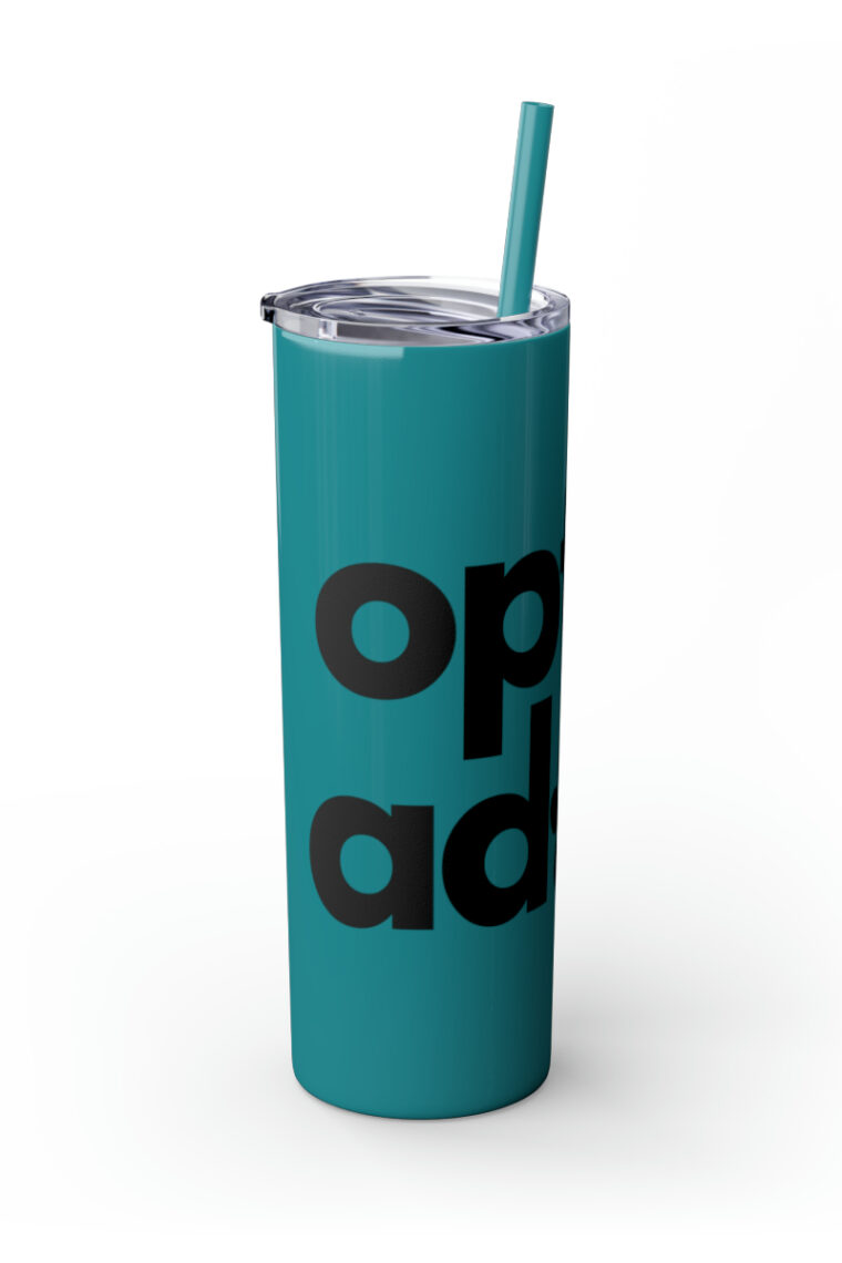 "Opt to Adopt" Skinny Tumbler with Straw, 20oz - Image 20