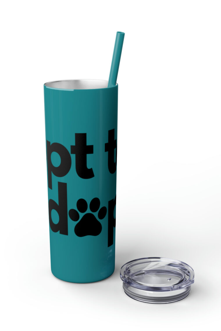 "Opt to Adopt" Skinny Tumbler with Straw, 20oz - Image 24