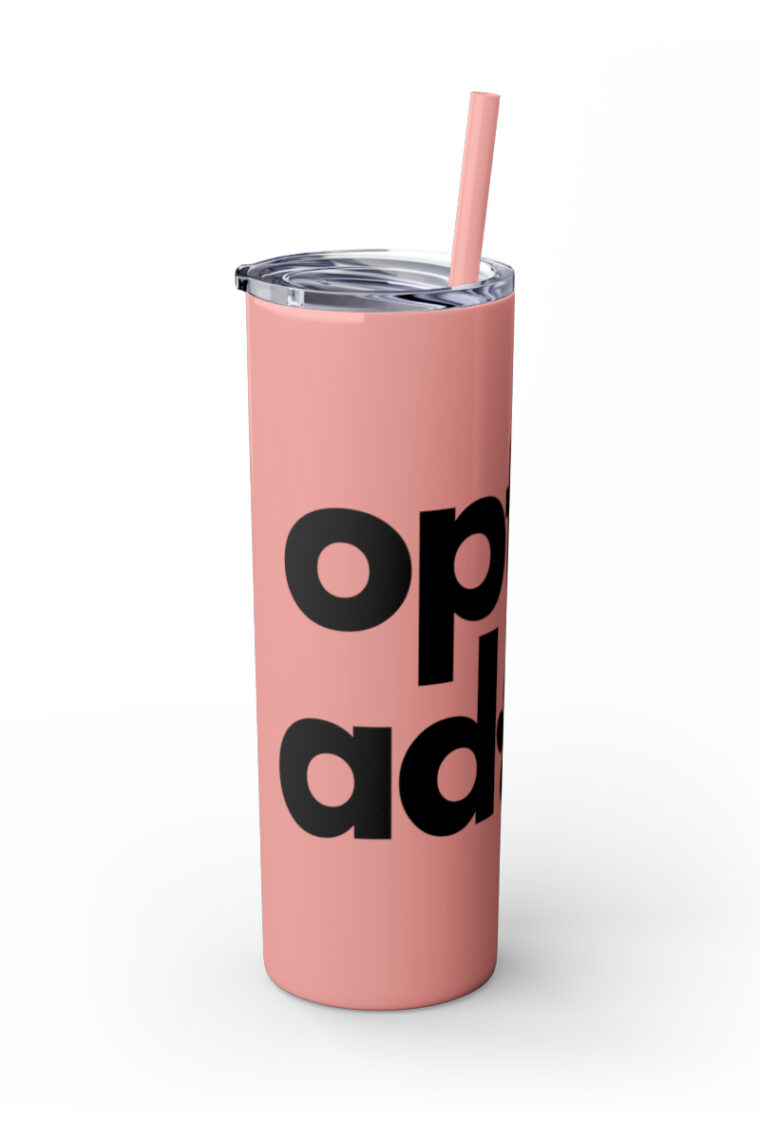 "Opt to Adopt" Skinny Tumbler with Straw, 20oz - Image 29