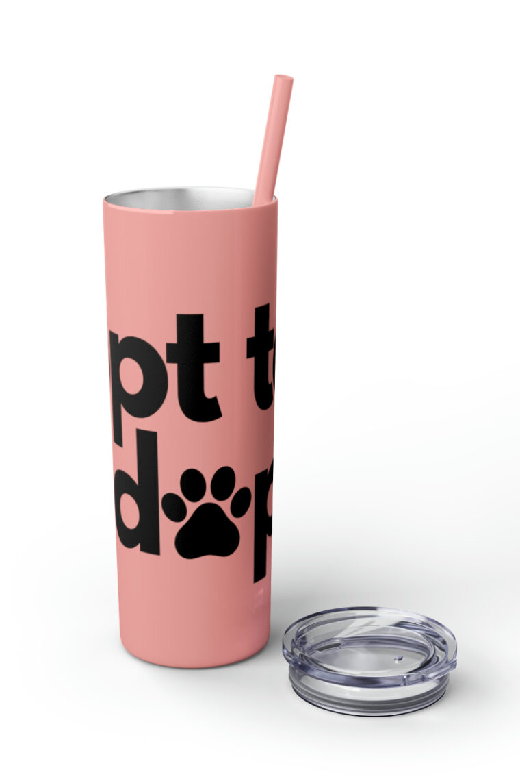 "Opt to Adopt" Skinny Tumbler with Straw, 20oz - Image 33