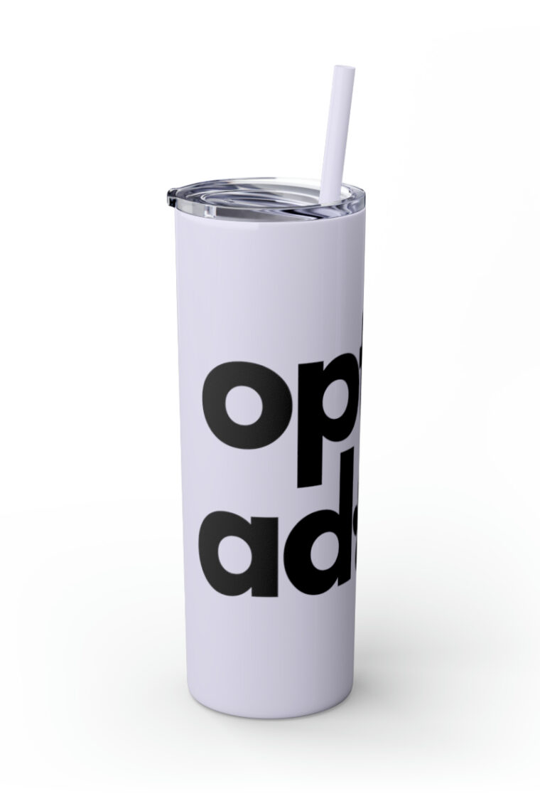 "Opt to Adopt" Skinny Tumbler with Straw, 20oz - Image 47