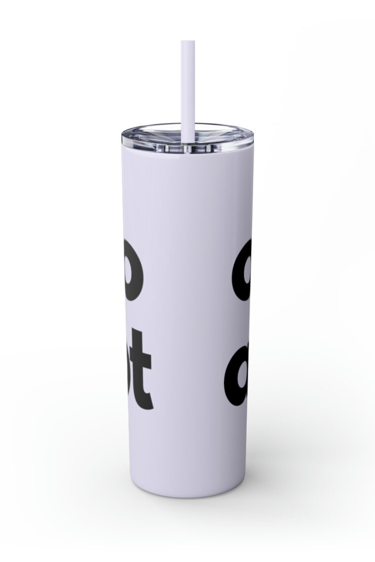 "Opt to Adopt" Skinny Tumbler with Straw, 20oz - Image 48