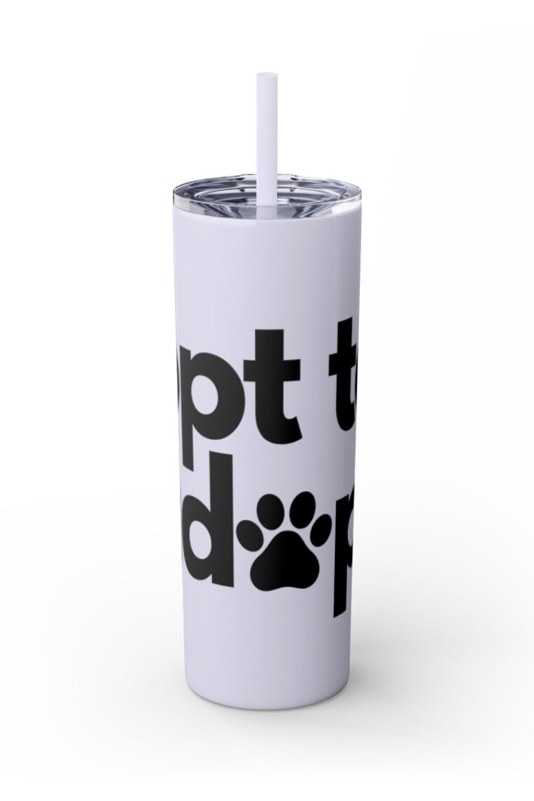 "Opt to Adopt" Skinny Tumbler with Straw, 20oz - Image 46