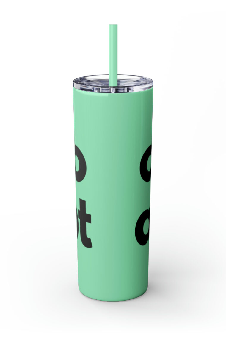 "Opt to Adopt" Skinny Tumbler with Straw, 20oz - Image 39