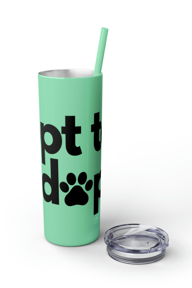 "Opt to Adopt" Skinny Tumbler with Straw, 20oz - Image 42