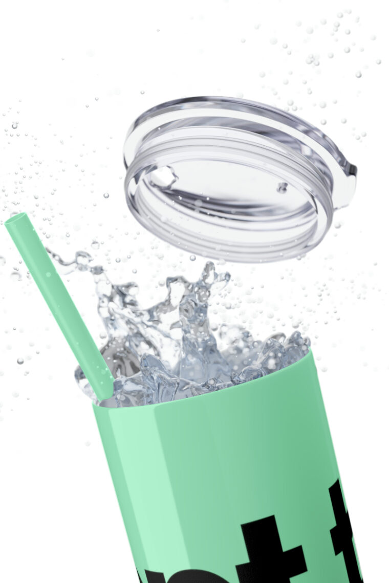 "Opt to Adopt" Skinny Tumbler with Straw, 20oz - Image 44