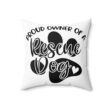 "Proud Owner Of A Rescue Dog" Spun Polyester Square Pillow - Image 2