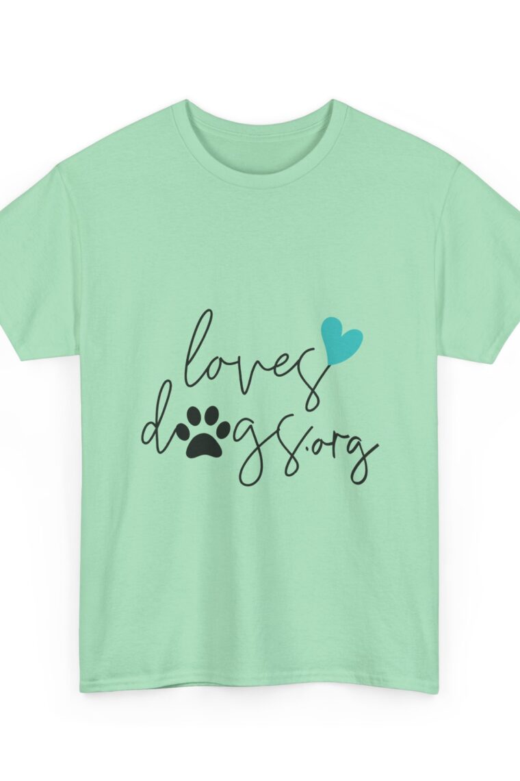 LovesDogs.org Unisex Heavy Cotton Tee - Image 11