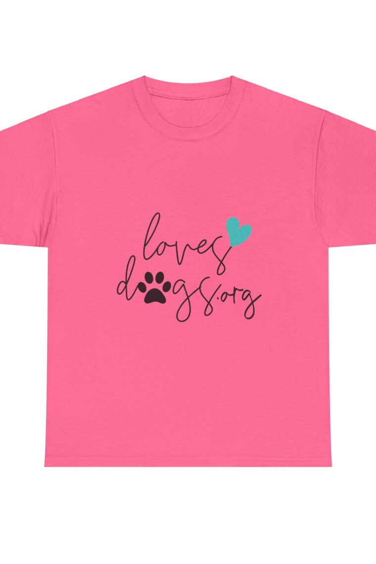 LovesDogs.org Unisex Heavy Cotton Tee - Image 17